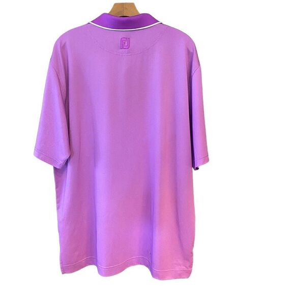 FootJoy Sz L Purple Golf Tennis Pickleball Athleisure Athletic Short Sleeve Polo - Picture 2 of 8